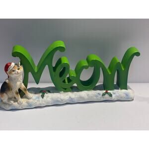 Cat Kitten Christmas Meow Display Sign Christmas Traditions